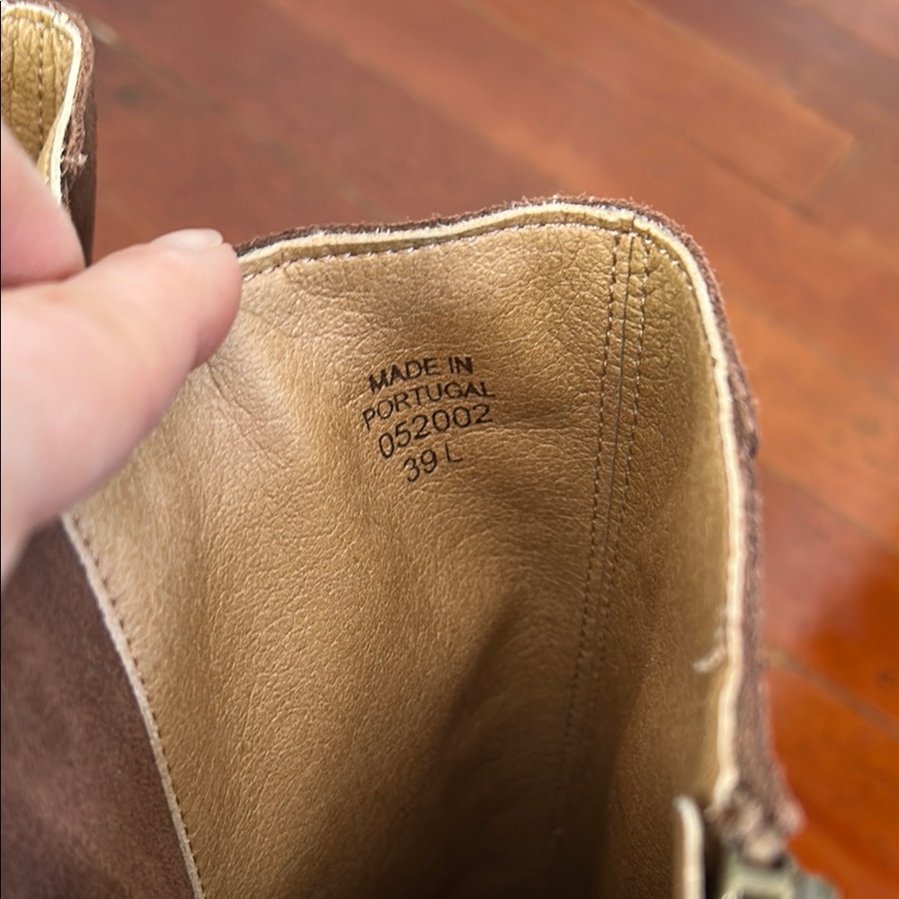 Brown Suede Boots with Buckle - Picture 7 of 8